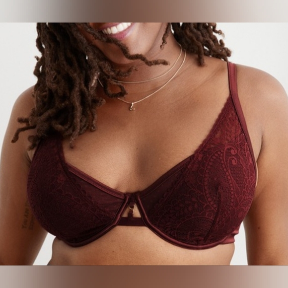 aerie Other - ⚘️AERIE REAL POWER PAISLEY LACE UNLINED BRA SIZE 40DD